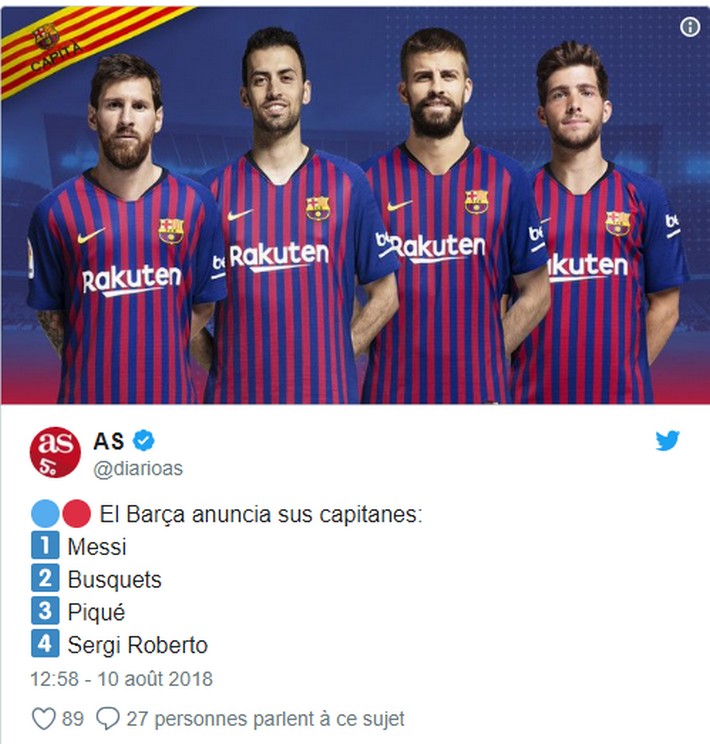 Le Barça nomme ses capitaines