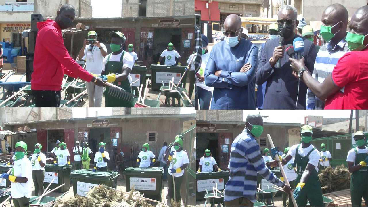 Cérémonie de remise de materiel de nettoiement pour la Mairie de Wakhinane par UCG et la Sonatel (vidéo)