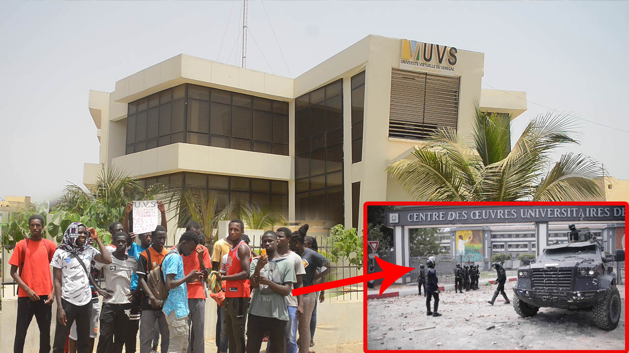 Urgent : La Police disperse les étudiants de l&rsquo;UVS qui réclament leurs outils de travail….(vidéo)