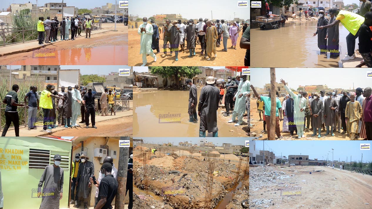 le Ministre Omar Gueye et le Maire Racine Talla effectuent une visite de Travail sur la situation des inondations à Wakhinane Nimzath (video)