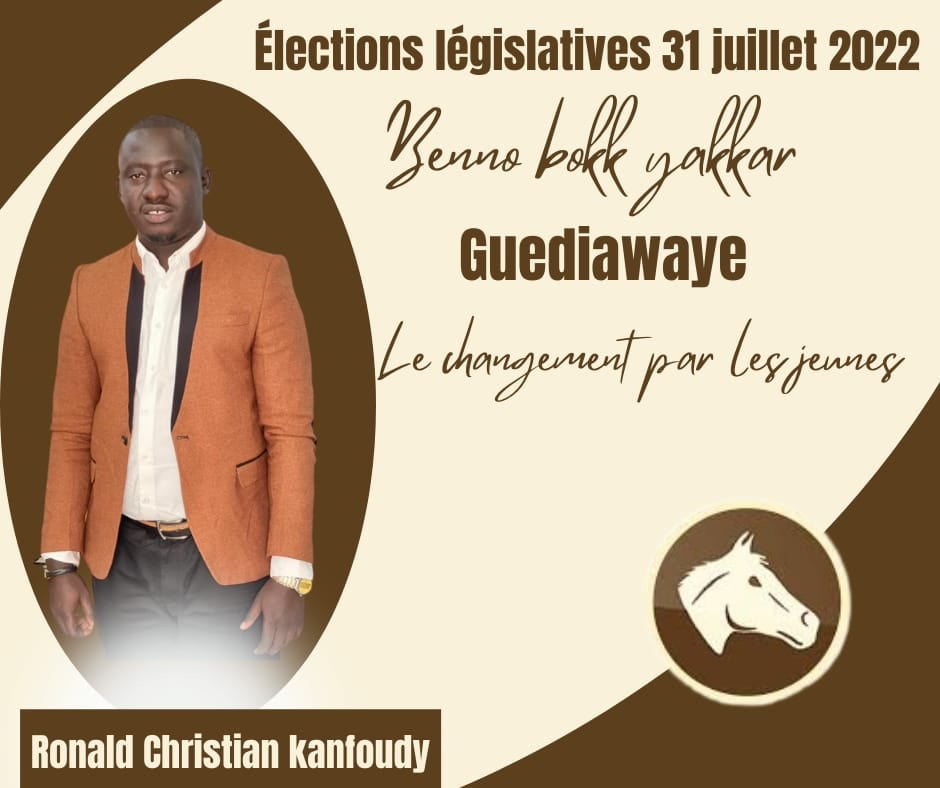Législatives 2022  : ( BBY Guediawaye )Ronald Christian Kanfoudy déclare sa candidature