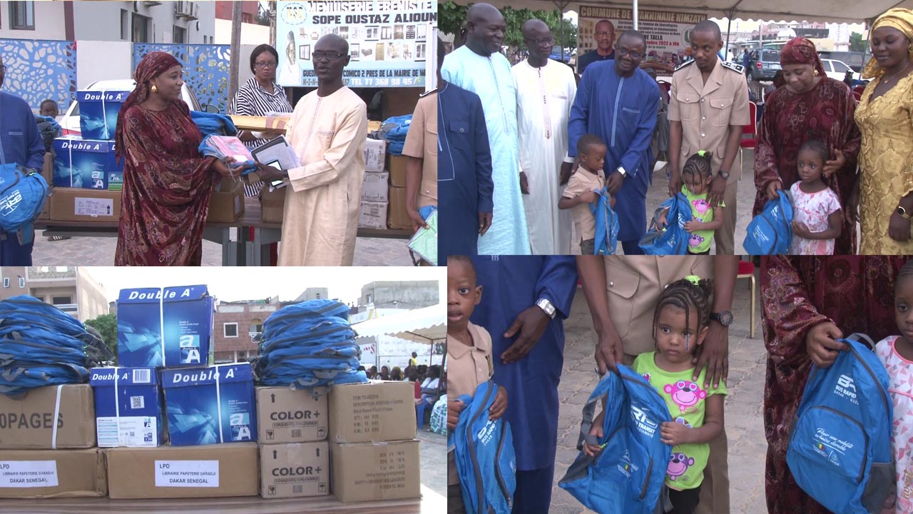 (video)Rentrée scolaire :La municipalité de Wakhinane Nimzatt offre un important lot de fournitures scolaires