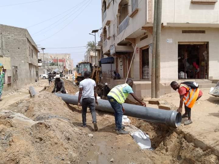 (4PHOTOS) COMMUNE de WAKHINANE NIMZATH:Lancement des travaux d&rsquo;agrandissement du réseau d&rsquo;assainissement des eaux usées